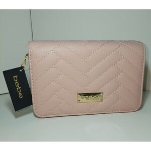 BEBE Sophia Crossbody Quilted Bag Purse Blush with Gold Chain NWT MSRP $69